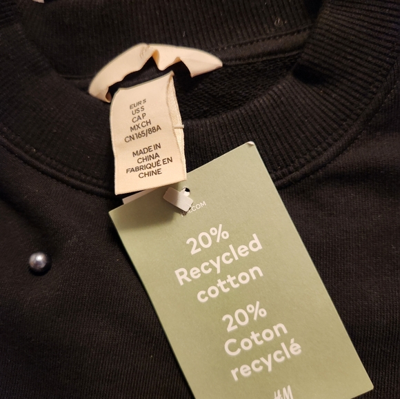 H&M Black Crewneck Sweater with Studded Embellishments - Picture 10 of 13